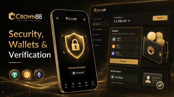 How Crown88 Handles Player Security, Wallets, and Verification?